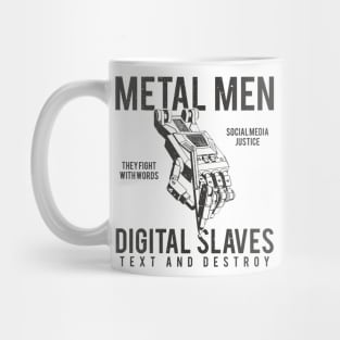 Metal Men Digital Text Slaves Mug